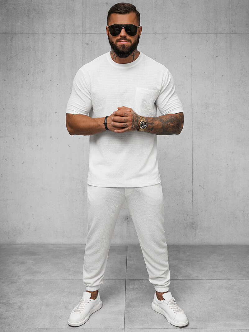 Ανδρικό μπλουζάκι λευκό OZONEE O/Y960T