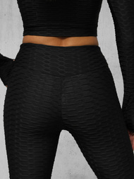 Γυναικείο σετ φόρμας δύο κομματιών μαύρο OZONEE O/22060Z