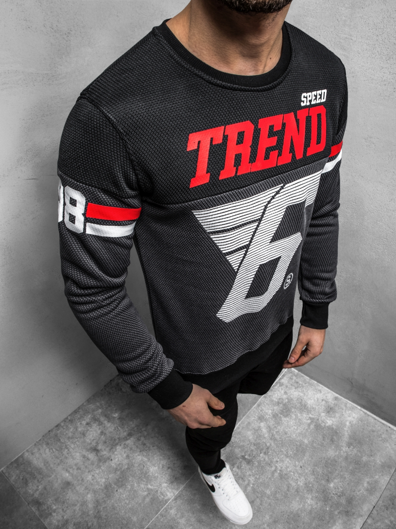 Ανδρικό Φούτερ γραφίτη OZONEE JS/DD752Z