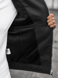 Ανδρικό μπουφάν μαύρο OZONEE JS/M15501