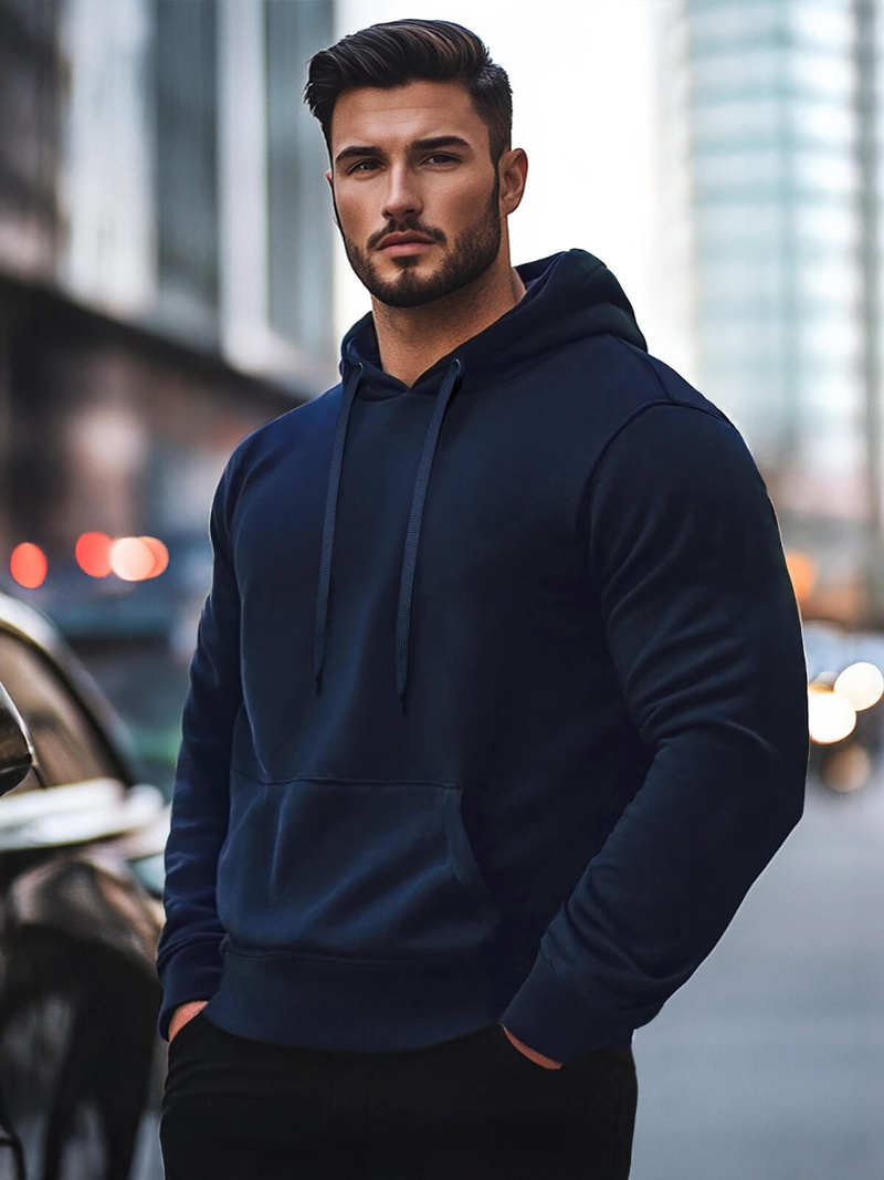 Ανδρικό Φούτερ ναυτικό μπλε OZONEE JS/2009Z