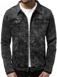 Ανδρικό τζιν μπουφάν μαύρο OZONEE V/19320