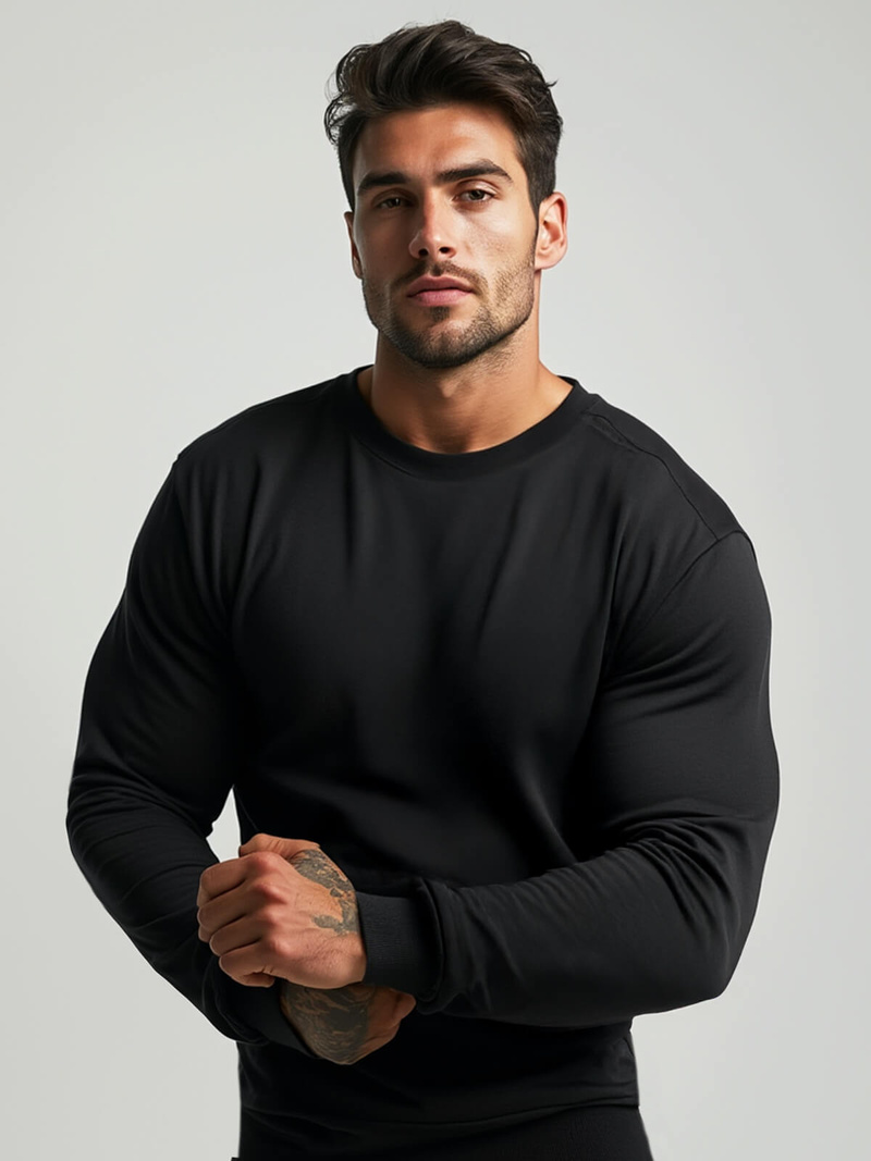 Ανδρικό Φούτερ μαύρο OZONEE JS/2001-10Z