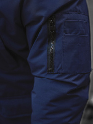 Ανδρικό χειμερινό μπουφάν ναυτικό μπλε OZONEE JS/M2019/215