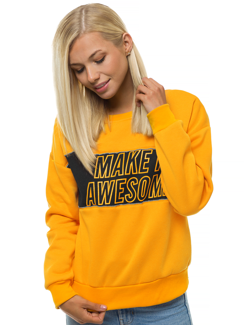 Γυναικείο φούτερ κίτρινο OZONEE JS/KSW1003