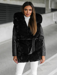 Γυναικείο μπουφάν μαύρο OZONEE JS/11Z8090Z