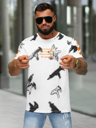 Ανδρικό μπλουζάκι λευκό OZONEE O/MPO3471