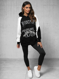 Φούτερ με Κουκούλα μαύρο OZONEE O/SWE23037Z