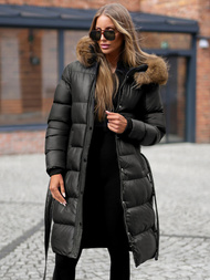 Γυναικείο μπουφάν μαύρο OZONEE JS/5M3298/392Z