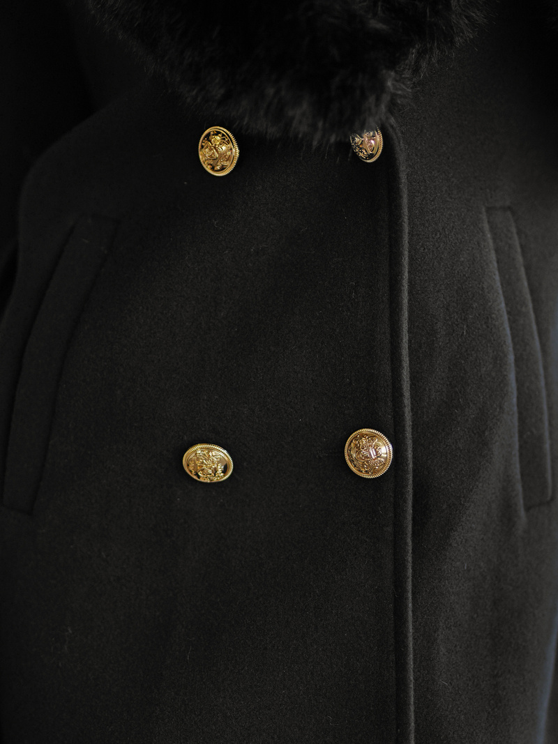 Γυναικείο παλτό μαύρο OZONEE JS/61M8509/392