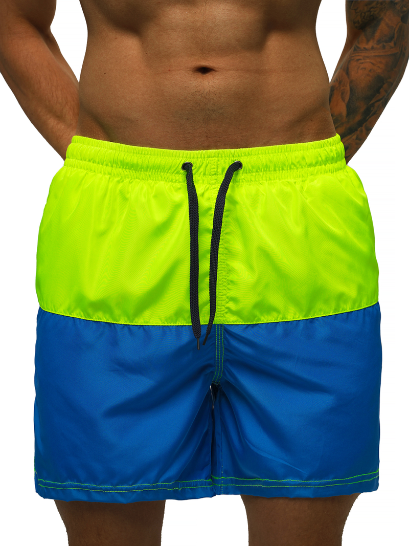 Ανδρικό μαγιό κίτρινο-μπλε OZONEE JS/HM057