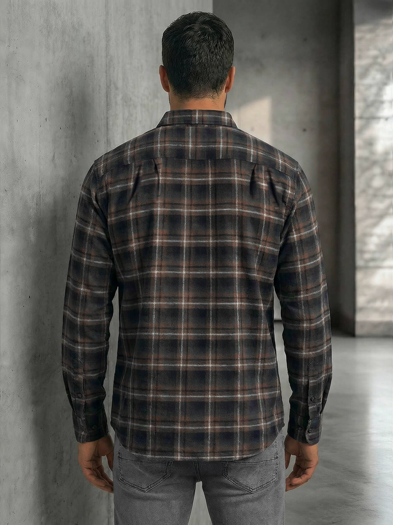 Ανδρικό πουκάμισο ναυτικό μπλε OZONEE V/V177Z