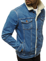 Ανδρικό τζιν μπουφάν ανοιχτό-μπλε OZONEE BN/5938