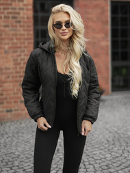 Γυναικείο μπουφάν μαύρο OZONEE JS/16M9315/392AZ