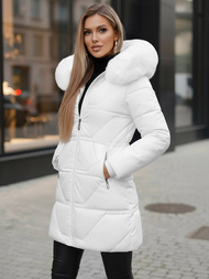 Γυναικείο μπουφάν λευκό OZONEE JS/16M9099/281Z