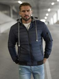 Ανδρικό μπουφάν ναυτικό μπλε OZONEE JS/8M985/215Z