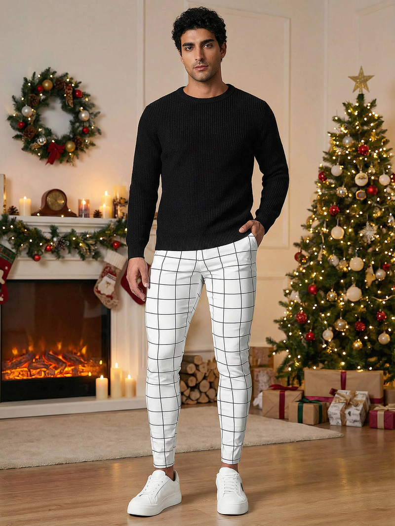 Ανδρικό παντελόνι chino λευκό OZONEE O/P4009Z