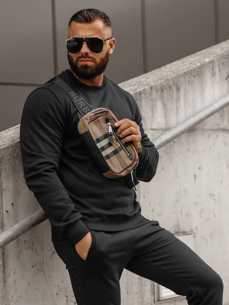 Ανδρικό σετ φόρμας μαύρο OZONEE JS/68C10380/3Z