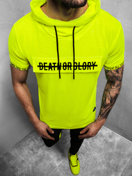 Ανδρικό μπλουζάκι κίτρινο-νέον OZONEE MR/19109XZ