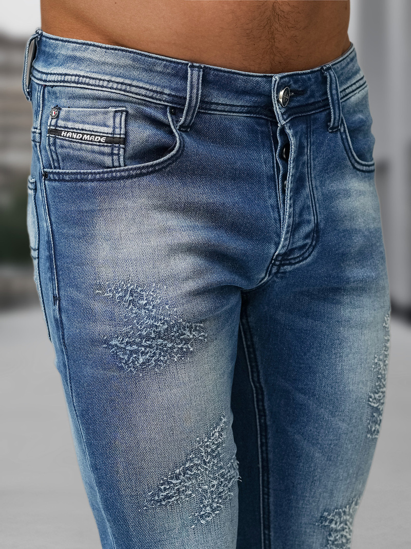 Ανδρικό τζιν παντελόνι μπλε OZONEE NB/MP0009BZ