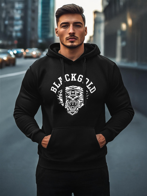 Ανδρικό Φούτερ με kουκούλα μαύρο OZONEE NB/MF2007Z