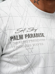 Ανδρικό μπλουζάκι λευκό OZONEE O/QQ1530