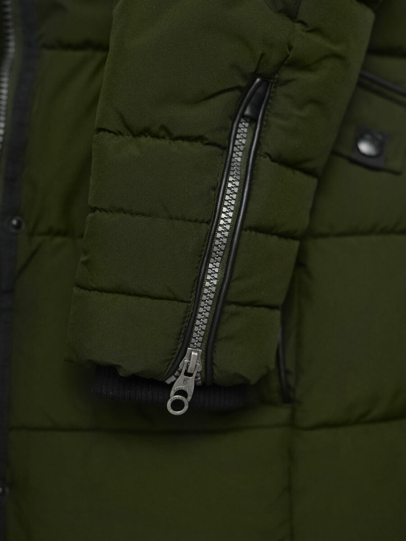 Γυναικείο μπουφάν χακί OZONEE O/W377Z