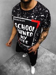 Ανδρικό μπλουζάκι μαύρο OZONEE JS/KS1978Z