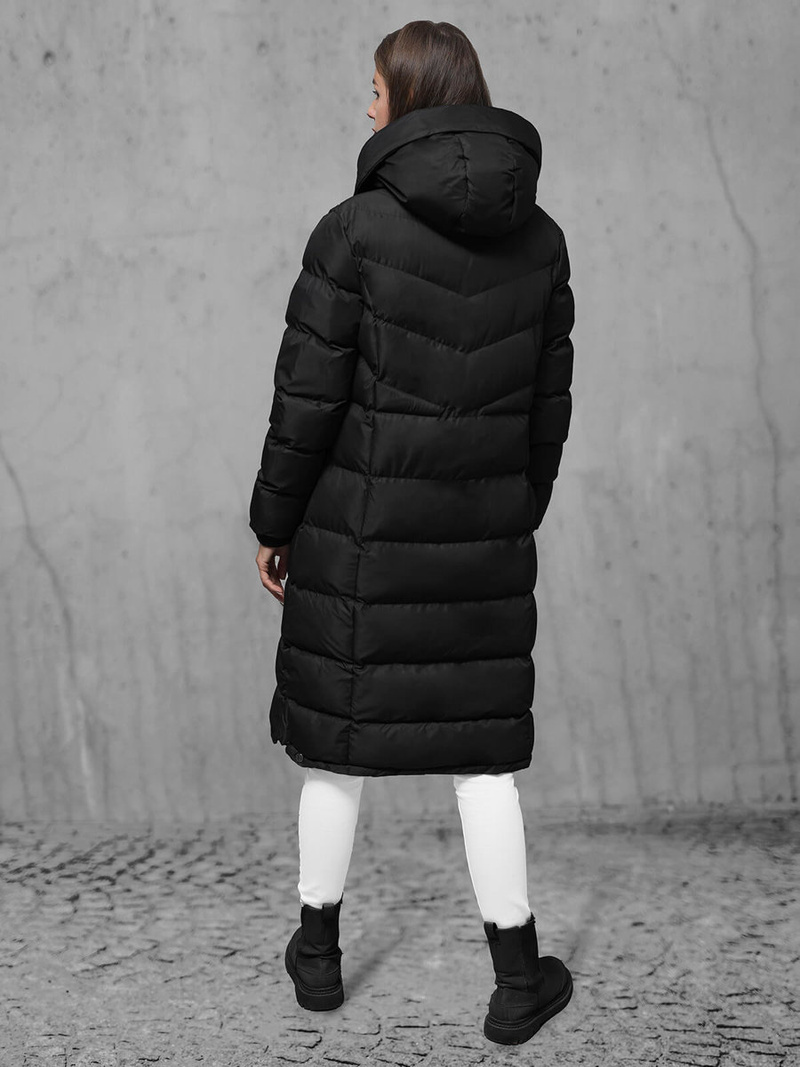 Γυναικείο μπουφάν μαύρο OZONEE JS/M736/392