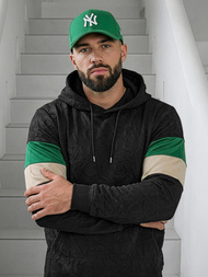 Ανδρικό Φούτερ με Κουκούλα μαύρο OZONEE JS/3B578