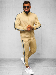 Ανδρικό σετ φόρμας mπεζ OZONEE O/3C101/2