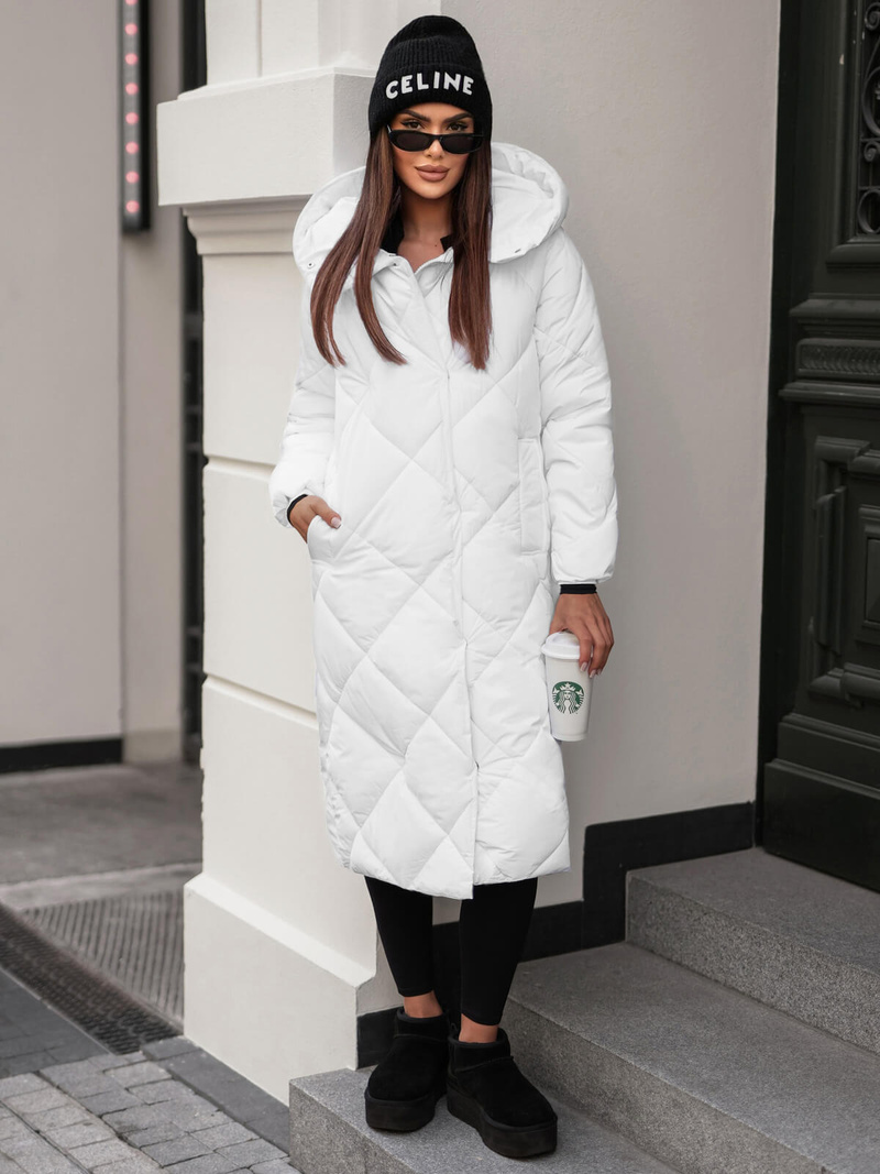 Γυναικείο μπουφάν λευκό OZONEE JS/5M3173/281Z