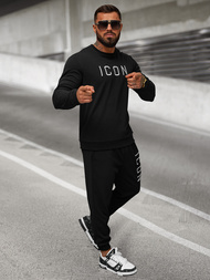 Ανδρικό παντελόνι φόρμας mαύρος OZONEE O/D9125Z