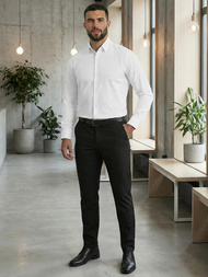 Ανδρικό πουκάμισο λευκό OZONEE V/V180Z