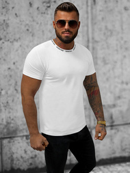 Ανδρικό μπλουζάκι λευκό OZONEE JS/8T228/1