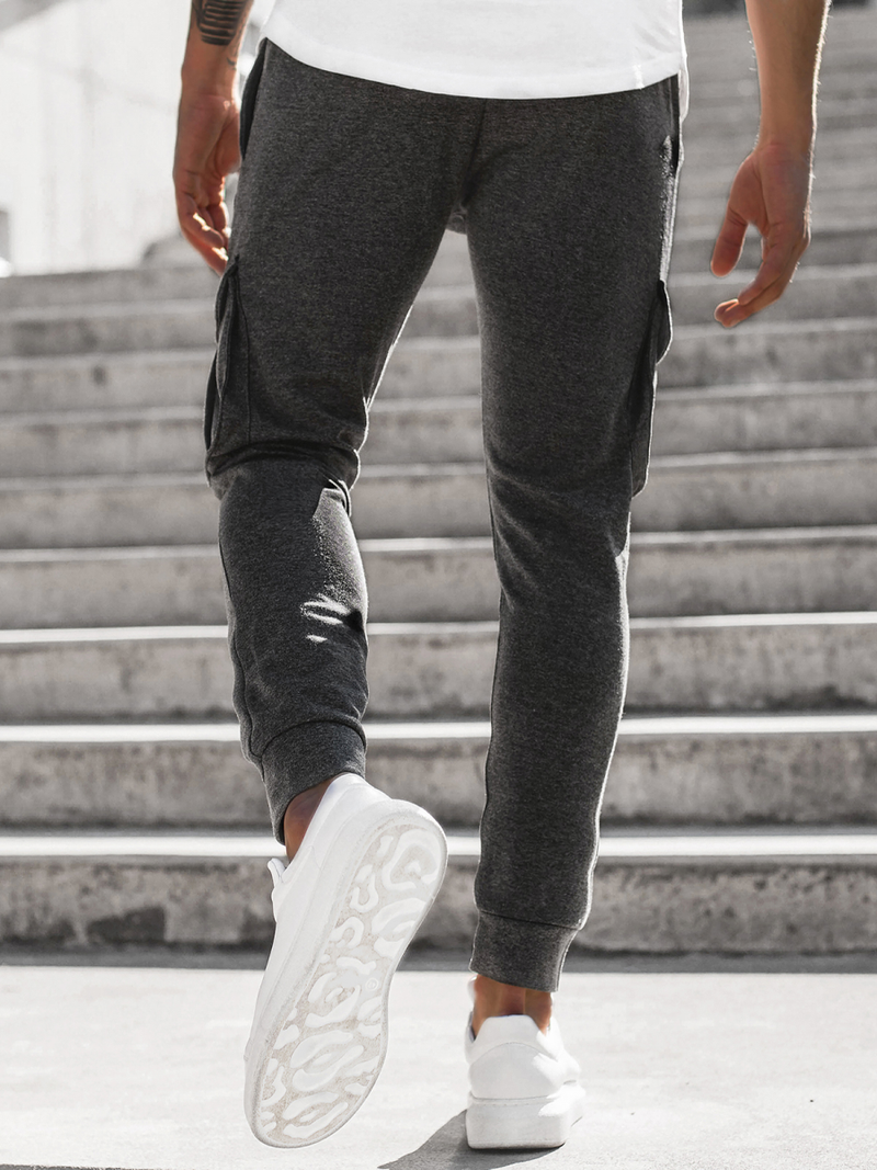 Ανδρικό παντελόνι φόρμας γραφίτη OZONEE C/316