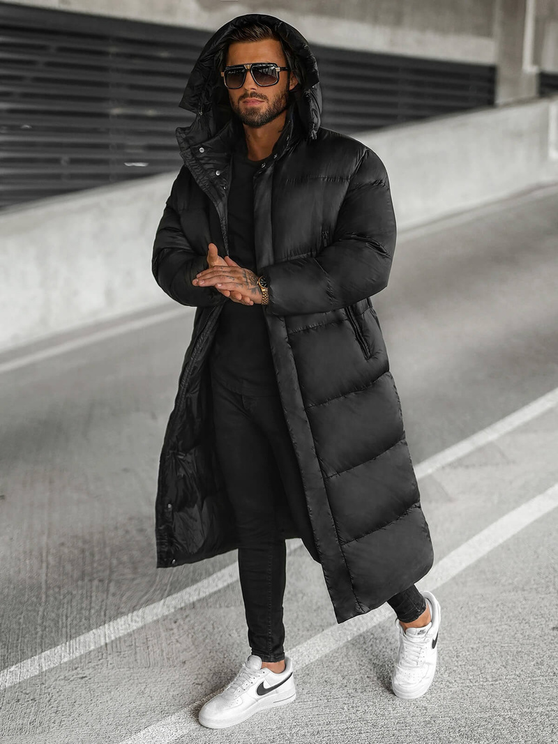 Ανδρικό χειμερινό μπουφάν μαύρο OZONEE O/M3202Z