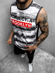 Ανδρικό αμάνικο μπλουζάκι γκρι OZONEE JS/SS11029Z