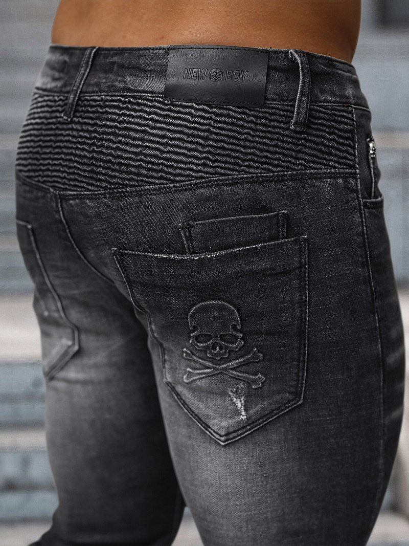 Ανδρικό τζιν παντελόνι mαύρος OZONEE NB/MP0070N