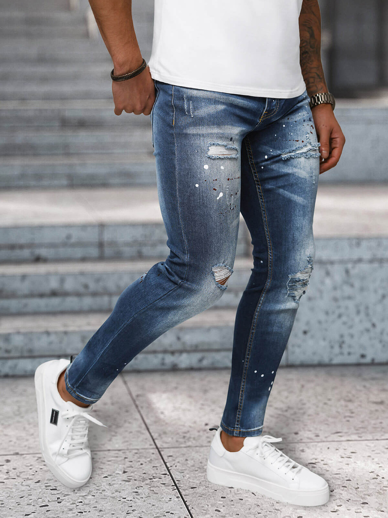 Ανδρικό τζιν παντελόνι Σκούρο μπλε OZONEE NB/MP0170BS