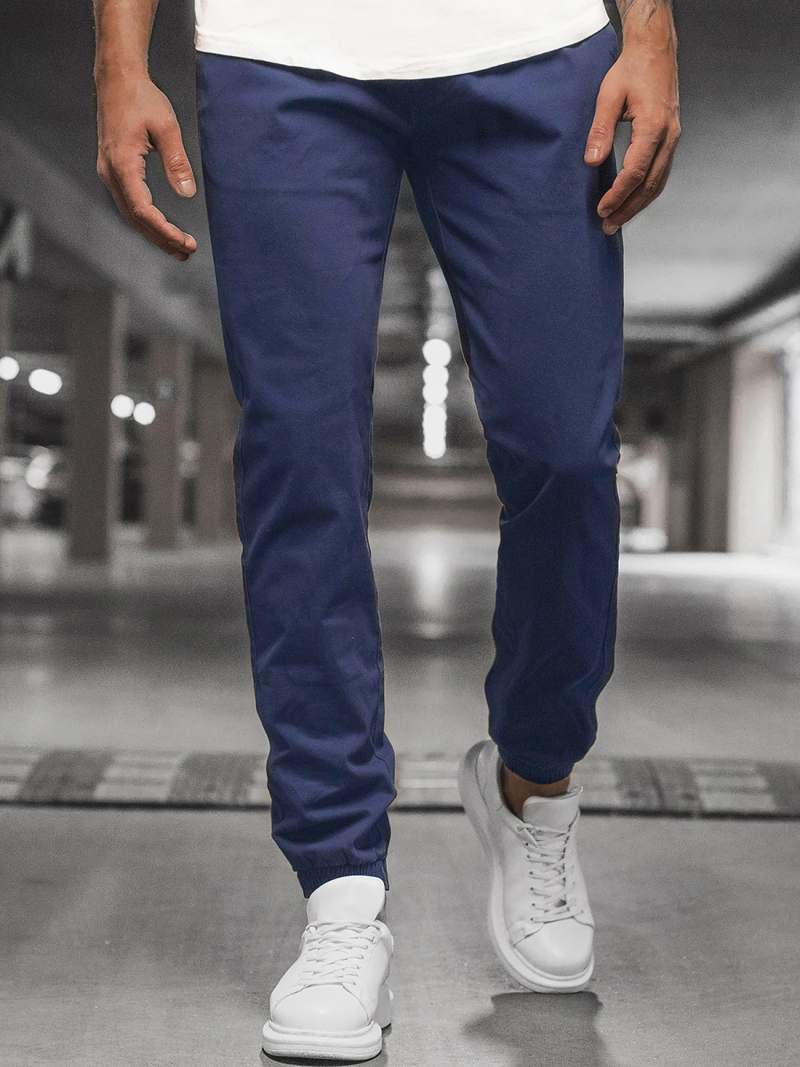 Ανδρικό παντελόνι chino jogger ινδικό OZONEE JB/JP1145/7