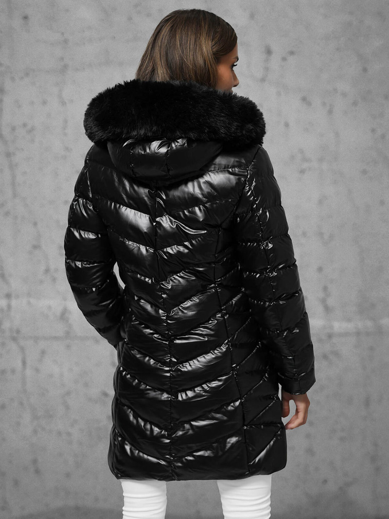 Γυναικείο μπουφάν μαύρο OZONEE JS/5M3139/392A