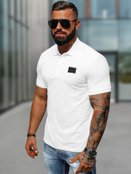 Ανδρική μπλούζα polo λευκό OZONEE NB/MT3018Z