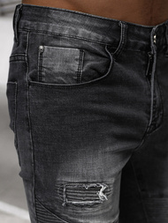 Ανδρικό τζιν παντελόνι mαύρος OZONEE NB/MP0142N