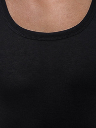 Ανδρικό αμάνικο μπλουζάκι μαύρο OZONEE JS/NB001