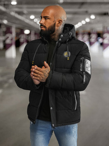 Ανδρικό μπουφάν mαύρος OZONEE JS/57M7503/392