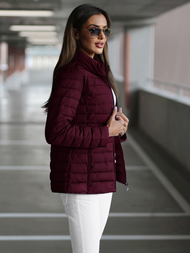 Γυναικείο μπουφάν σκούρο-μπορντό OZONEE JS/16M9109/01Z