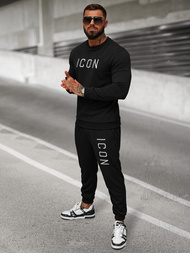 Ανδρικό παντελόνι φόρμας mαύρος OZONEE O/D9125Z