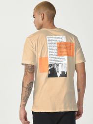 Ανδρικό μπλουζάκι μπεζ OZONEE MR/21516