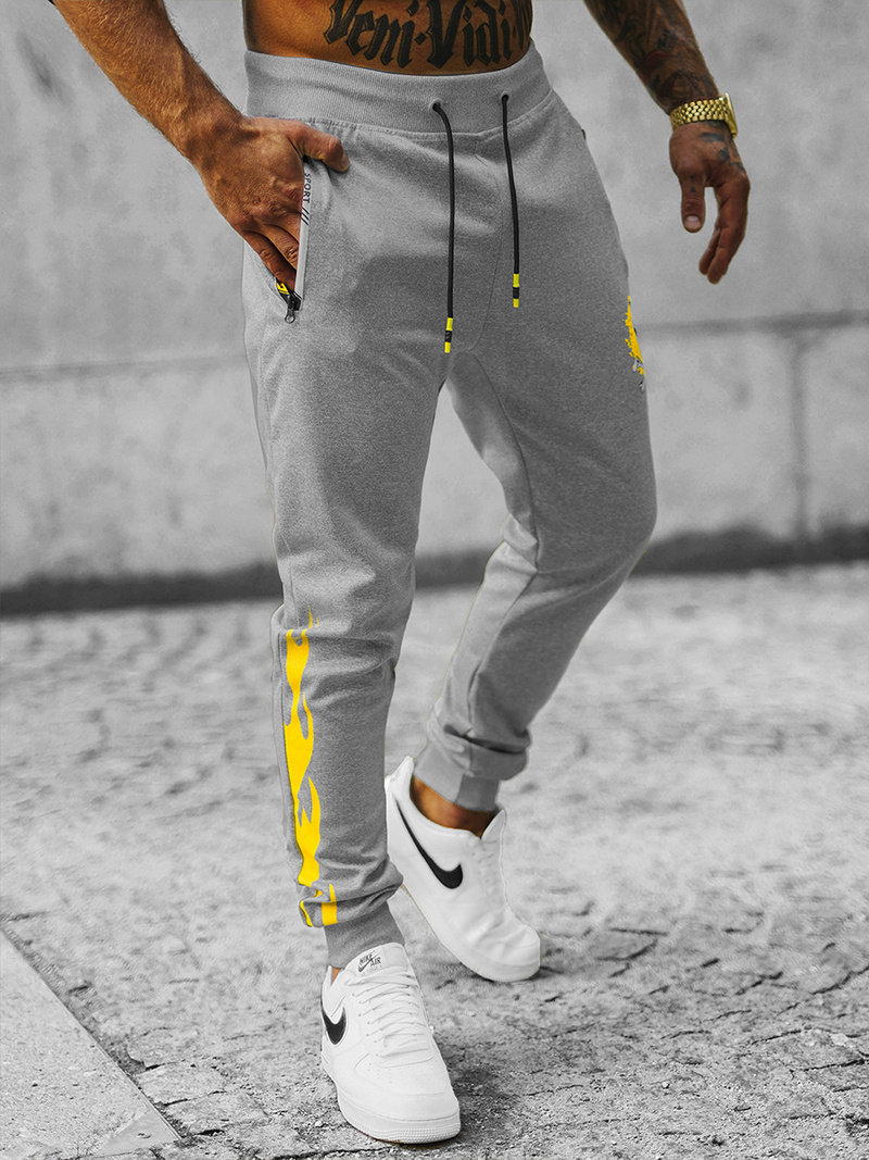 Ανδρικό παντελόνι φόρμας γκρι OZONEE JS/K10237Z